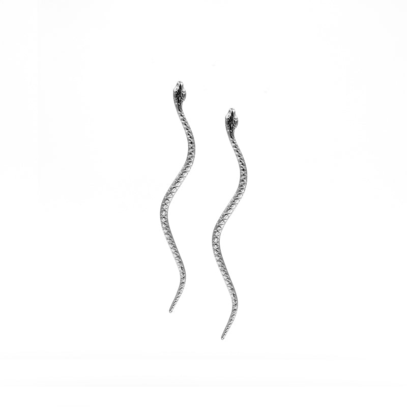 Vitae Gioielli - Orecchini Wild in Argento Serpente Allungato LWOLSBR