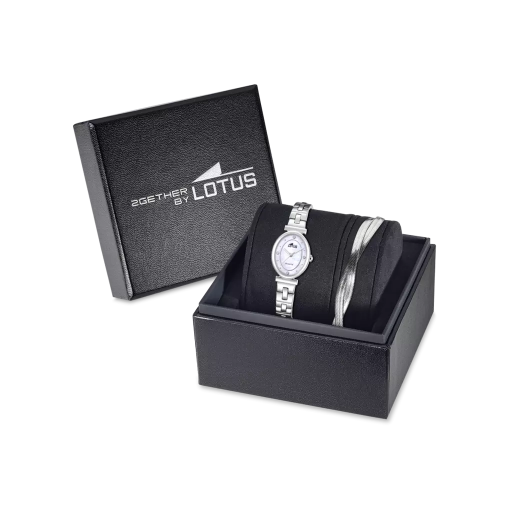 Lotus - Orologio 2Gether Bianco con Cinghia in Acciaio Inossidabile 19016/1