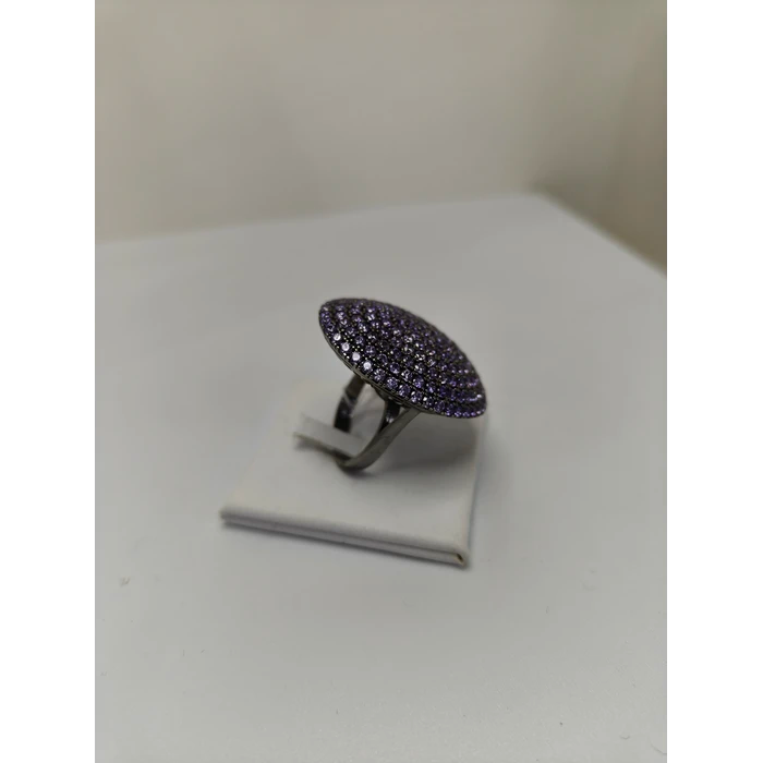 Doris - Anello in Argento con Pavè di Zirconi Viola ANDORZIRVI