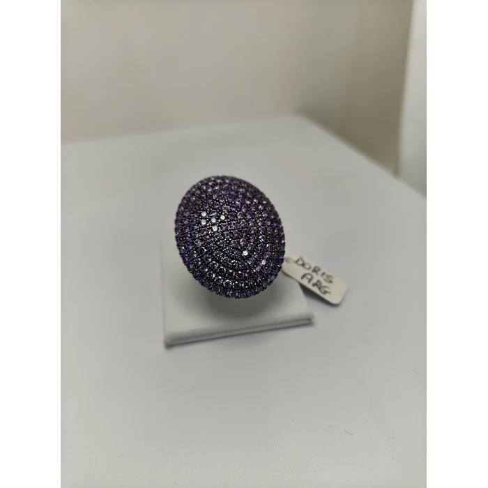 Doris - Anello in Argento con Pavè di Zirconi Viola ANDORZIRVI