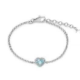 Bracciale Miluna cuore topazio azzurro BRD999