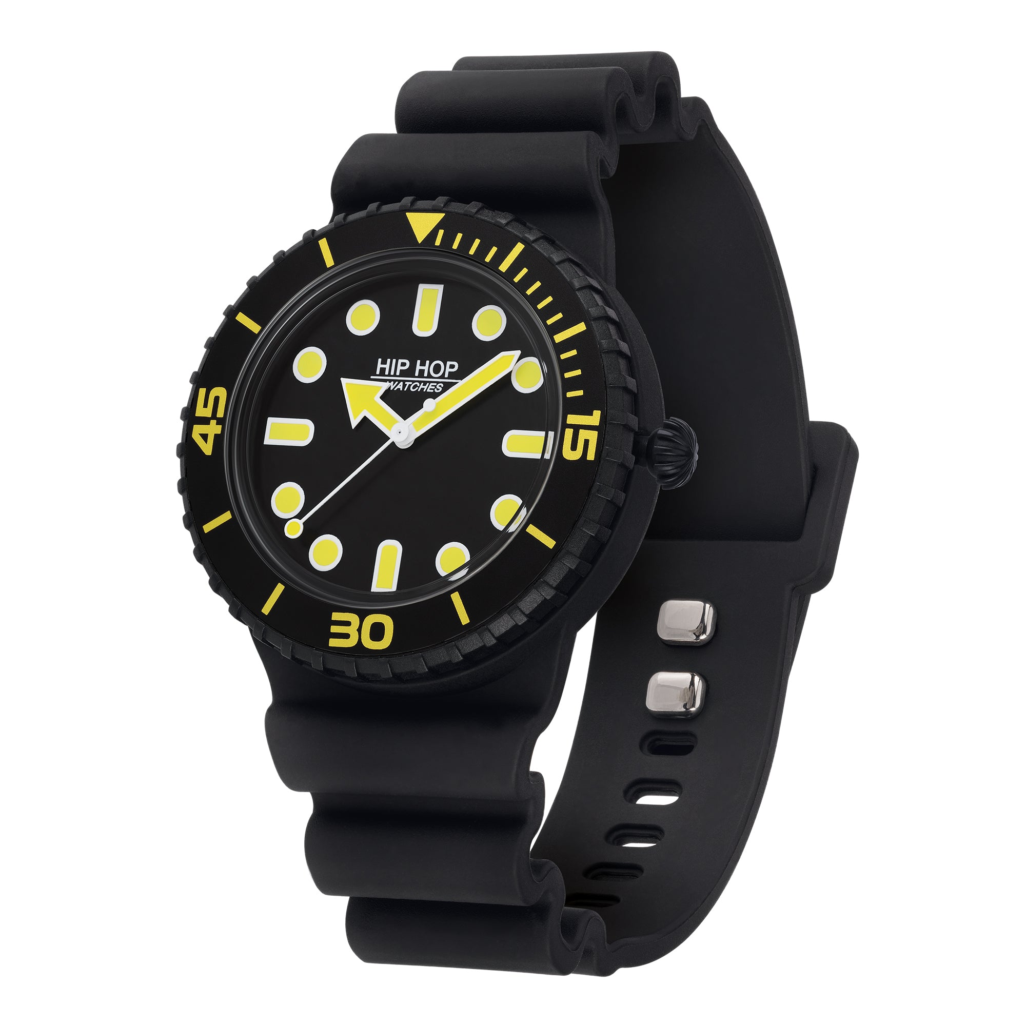 Breil - Orologio Hip Hop Master Doppio Cinturino Giallo/Nero 41mm HWU1231