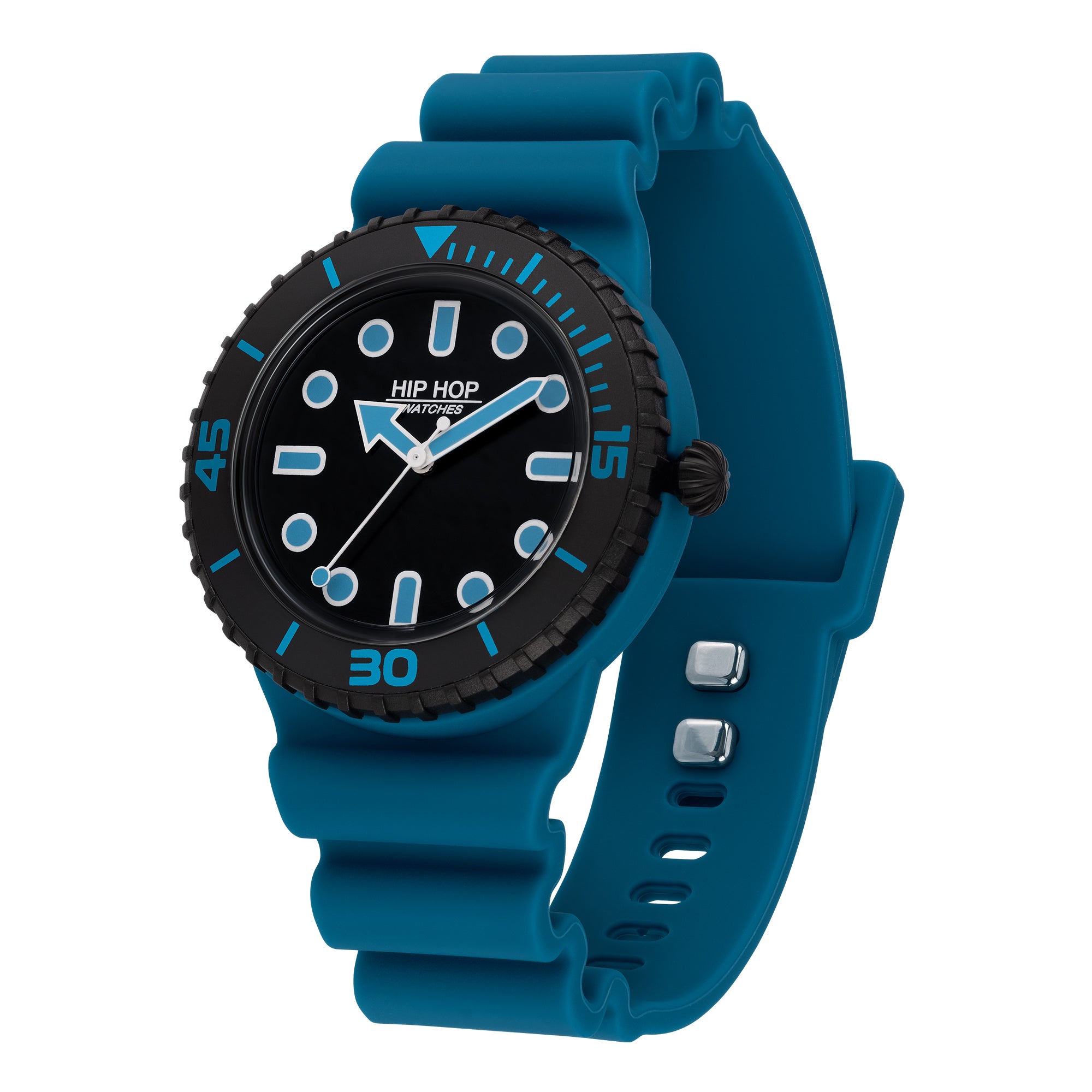 Breil - Orologio Hip Hop Master Doppio Cinturino Teal Blue/Nero 41mm HWU1232