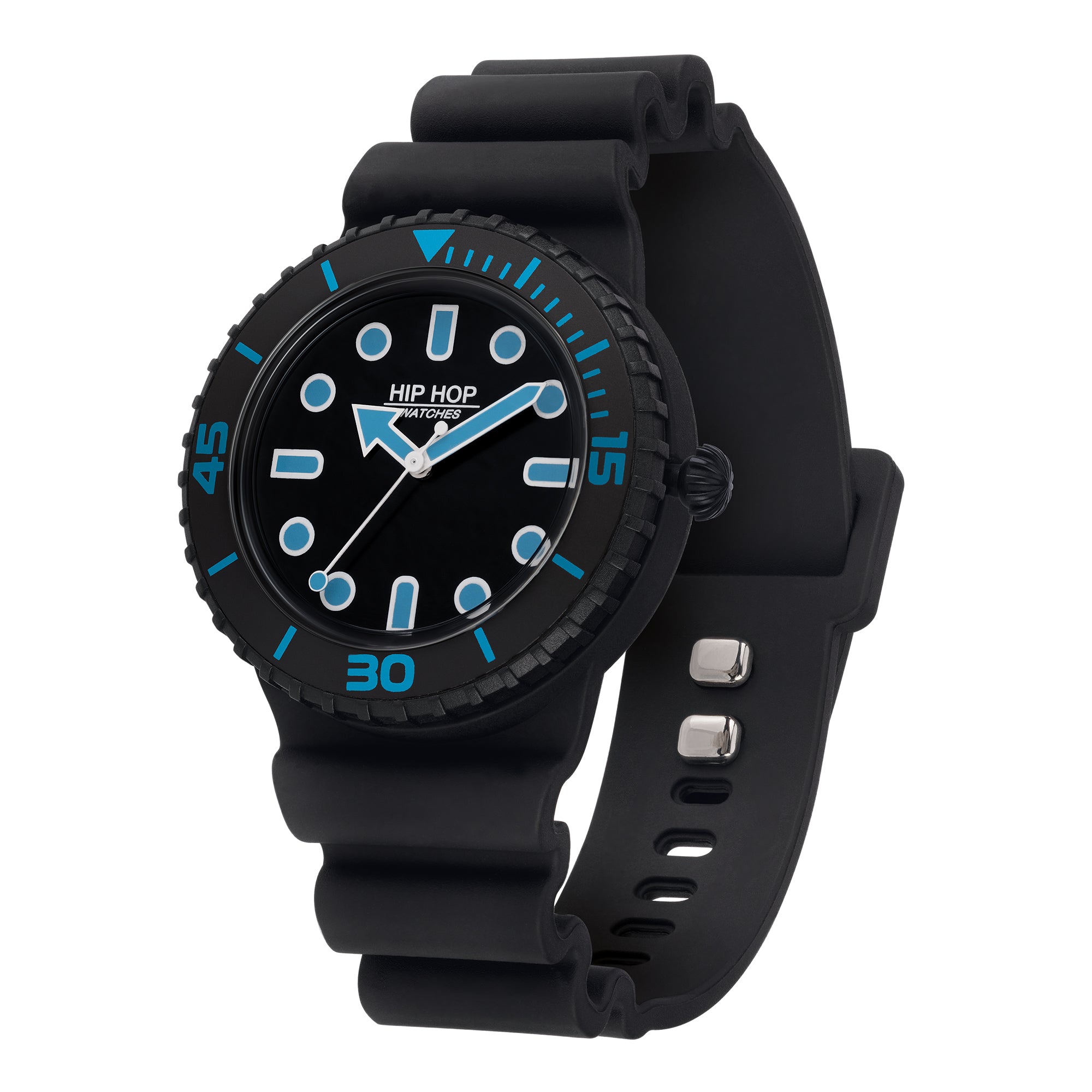 Breil - Orologio Hip Hop Master Doppio Cinturino Teal Blue/Nero 41mm HWU1232