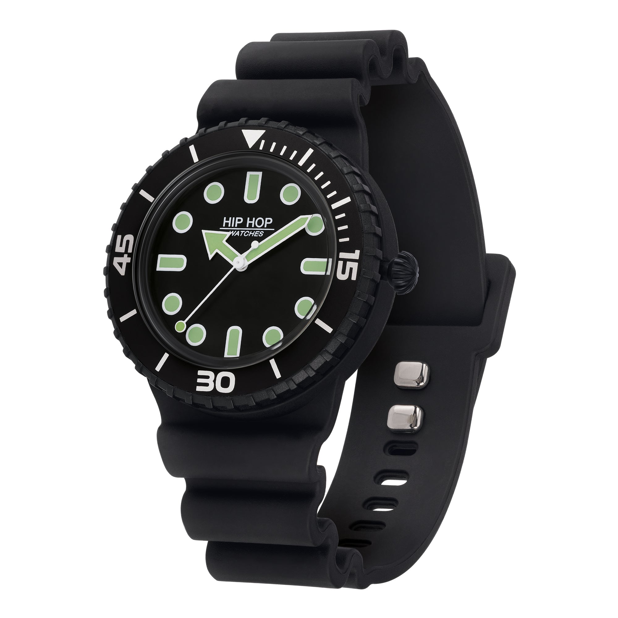 Breil - Orologio Hip Hop Master Doppio Cinturino Nero/Bianco 41mm HWU1233