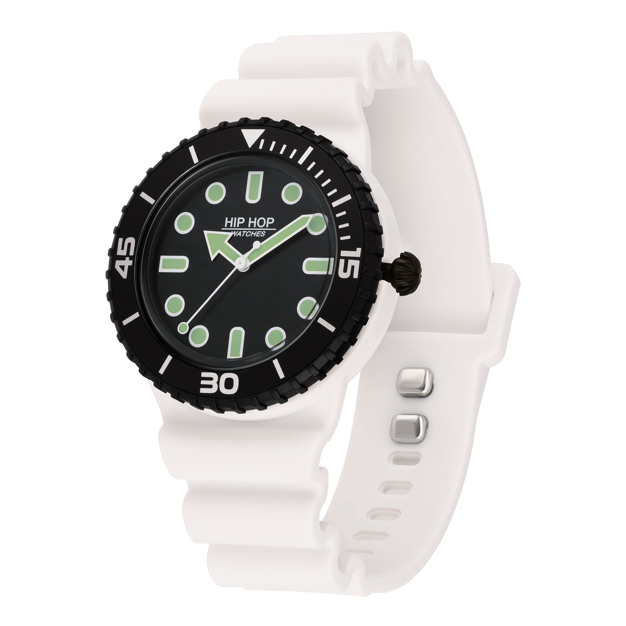 Breil - Orologio Hip Hop Master Doppio Cinturino Nero/Bianco 41mm HWU1233