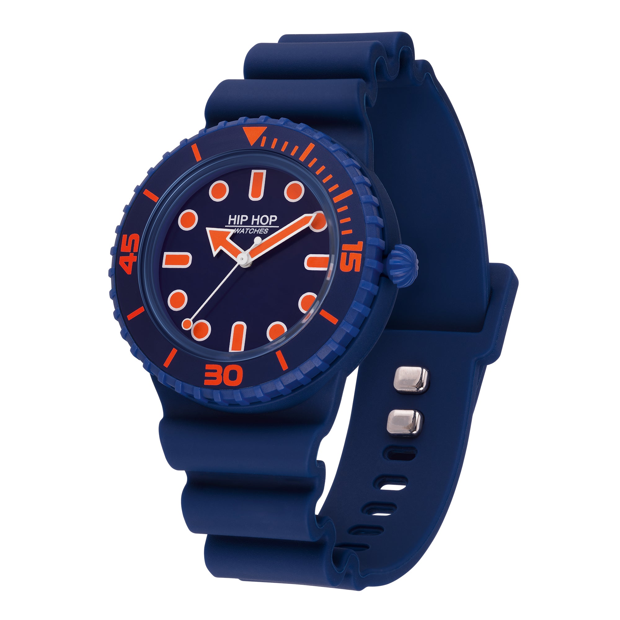 Breil - Orologio Hip Hop Master Doppio Cinturino Arancione/Blue 41mm HWU1234