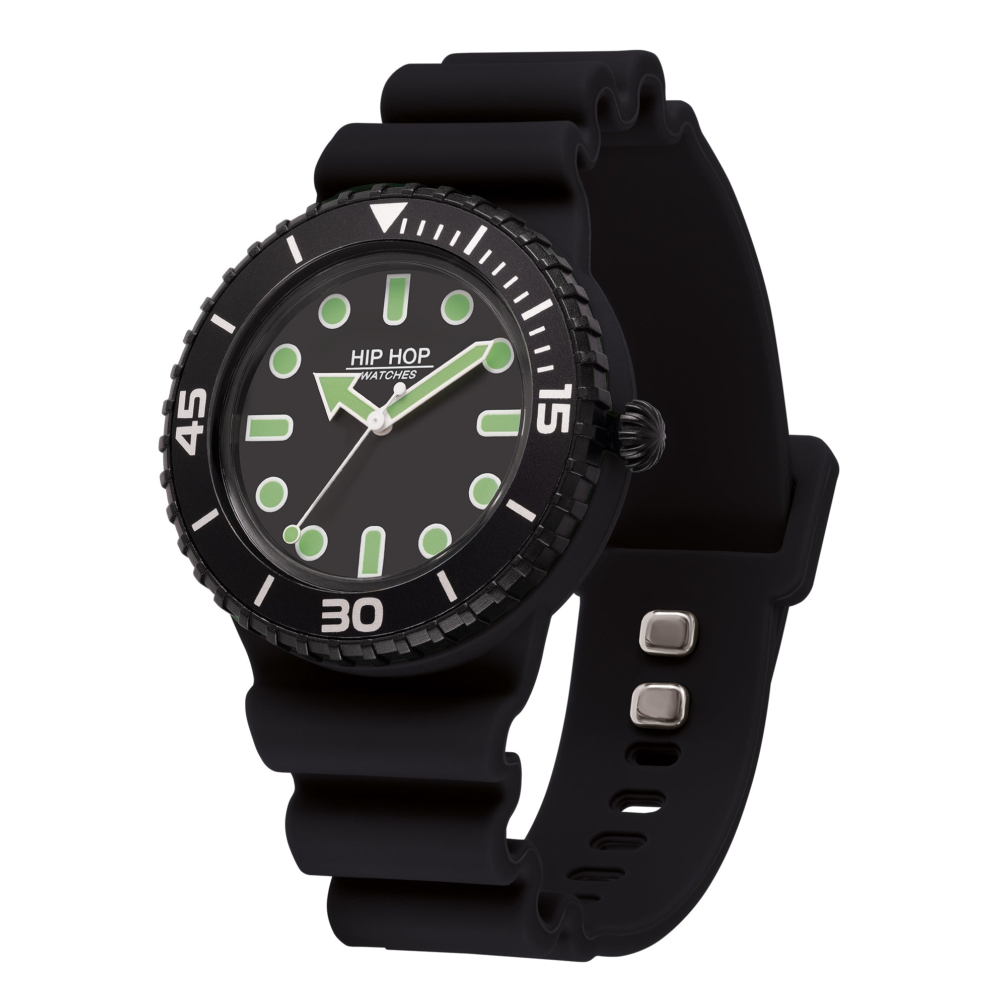 Breil - Orologio Hip Hop Master Doppio Cinturino Verde/Nero 41mm HWU1236