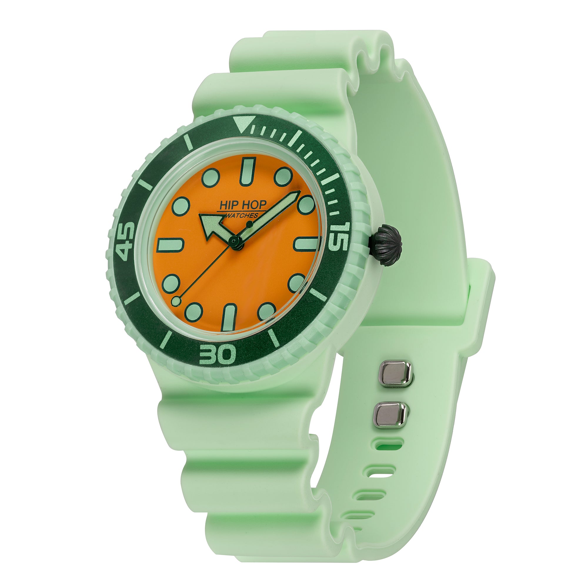 Breil - Orologio Hip Hop Master Doppio Cinturino Verde Chiaro/Verde 41mm HWU1260