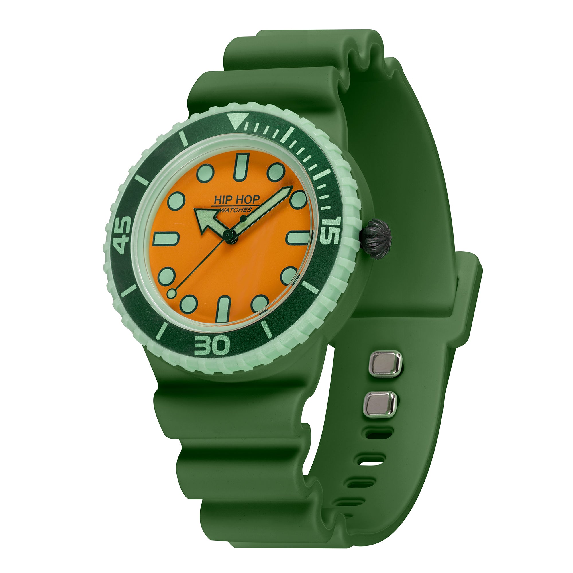 Breil - Orologio Hip Hop Master Doppio Cinturino Verde Chiaro/Verde 41mm HWU1260