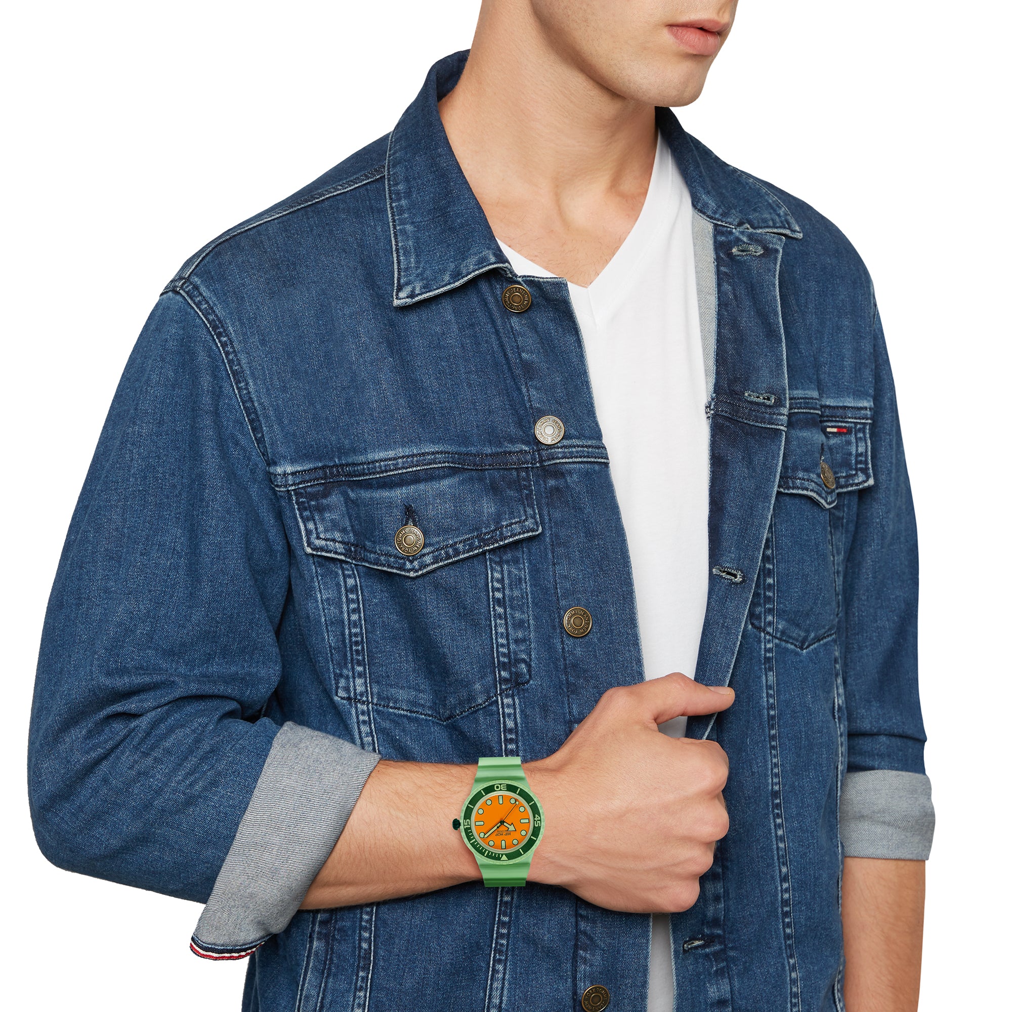 Breil - Orologio Hip Hop Master Doppio Cinturino Verde Chiaro/Verde 41mm HWU1260