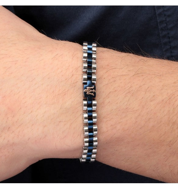 Maserati - Bracciale Iconic Chain Dark Blue JM320AST10