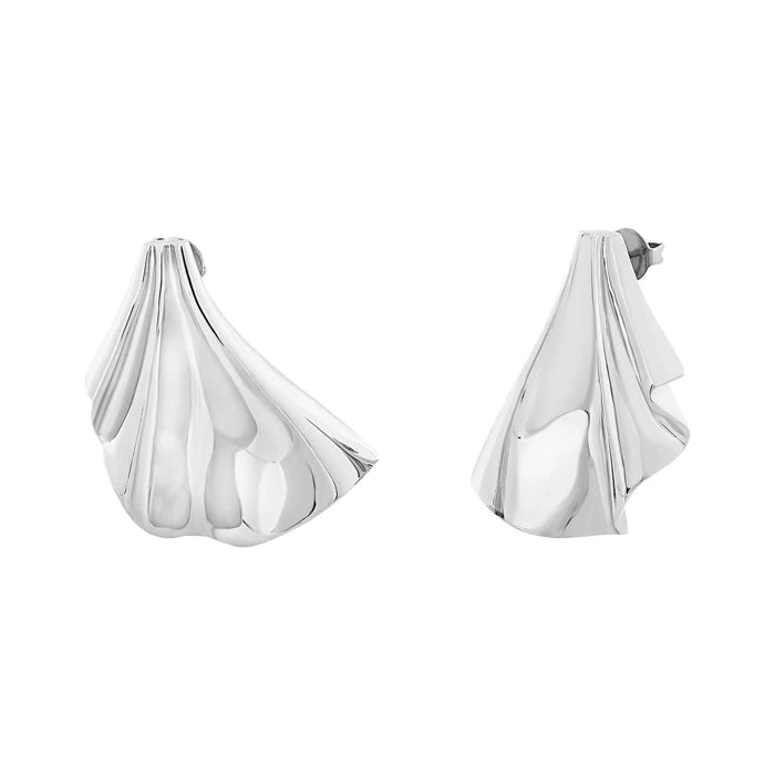 Breil - Orecchini Plissè in Acciaio SIlver TJ3551