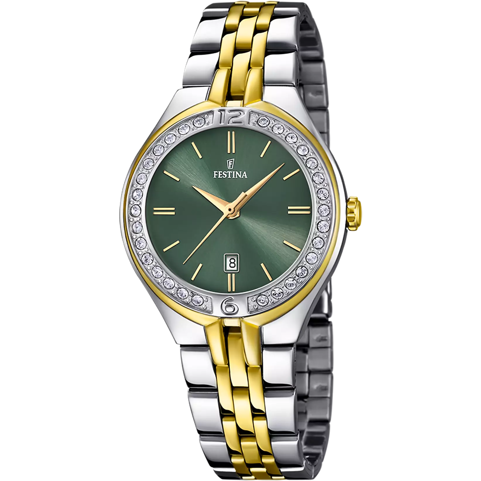 Festina - Orologio Mademoiselle Verde Cinturino in Acciaio Inossidabile F16868/4