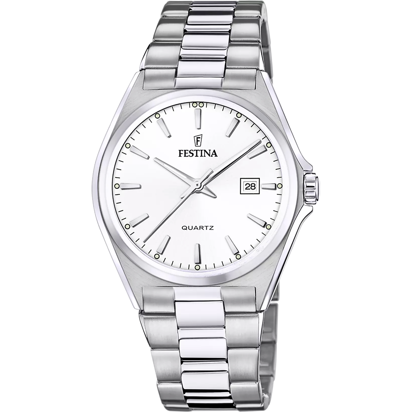 Festina - Orologio Classics Bianco con Cinturino in Acciaio F20552/2