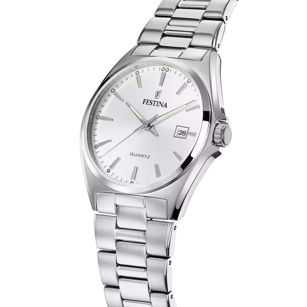 Festina - Orologio Classics Bianco con Cinturino in Acciaio F20552/2