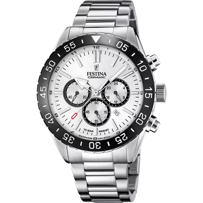 Festina - Orologio con Cinturino in Acciaio Bianco F20575/1