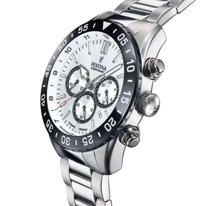 Festina - Orologio con Cinturino in Acciaio Bianco F20575/1