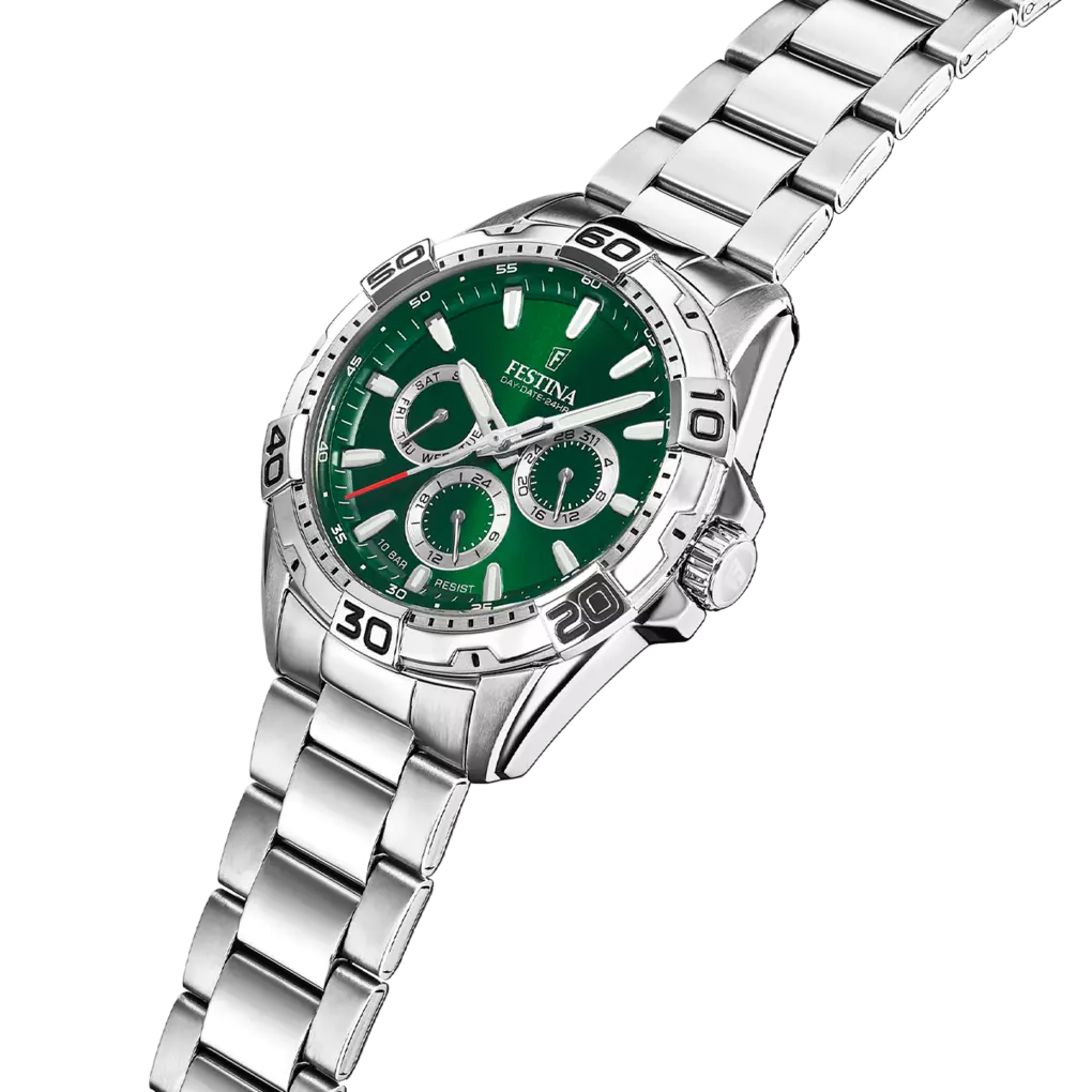 Festina - Orologio Verde con Cinturino in Acciaio Inossidabile 316L F20623/3