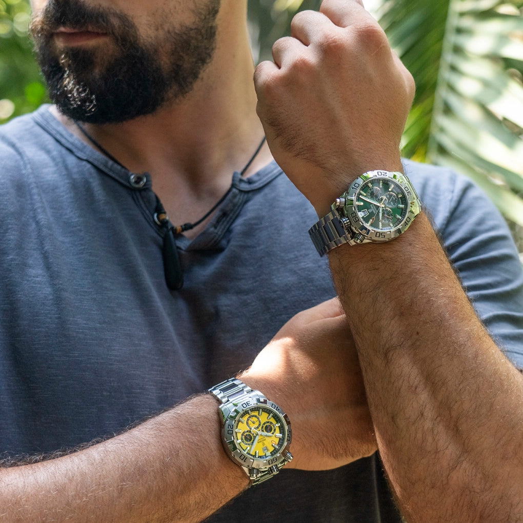 Festina - Orologio Bullhead Verde con Bracciale in Acciaio F20743/2