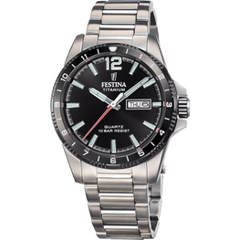 OROLOGIO FESTINA F20698/4 NERO CINGHIA TITANIO, UOMO