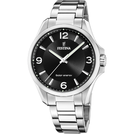 FESTINA ENERGIA SOLARE F20656/4 NERO ACCIAIO INOSSIDABILE 316L, UOMO