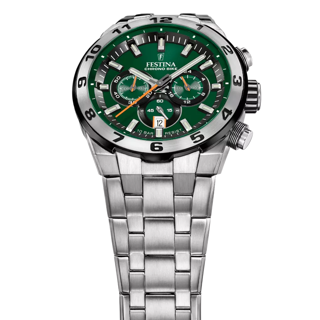 Festina - Orologio Chrono Bike con Cinturino in Acciaio Verde F20670/2