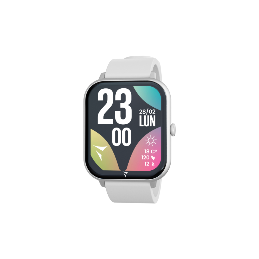 Techmade - Smartwatch Glow con Pochette Abbinata Bianco