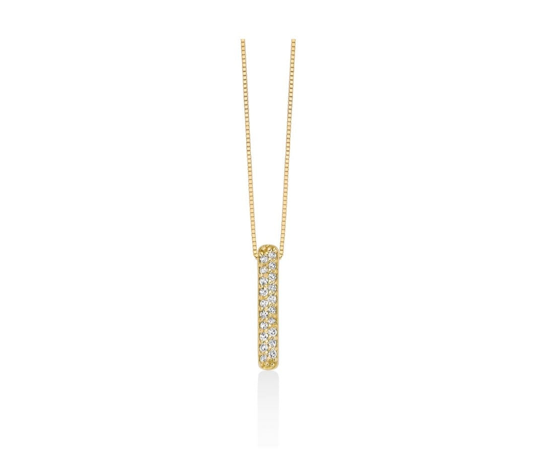 Collana Miluna con pendente di diamanti pavè in oro giallo cod. CLD4809G