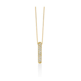 Collana Miluna con pendente di diamanti pavè in oro giallo cod. CLD4809G