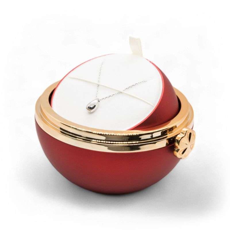AG - Sfera Porta Gioielli con Rosa Stabilizzata