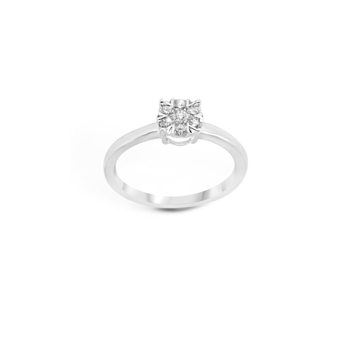 Alfieri & St. John - Anello Montatura Invisibile con Diamanti 027990057516