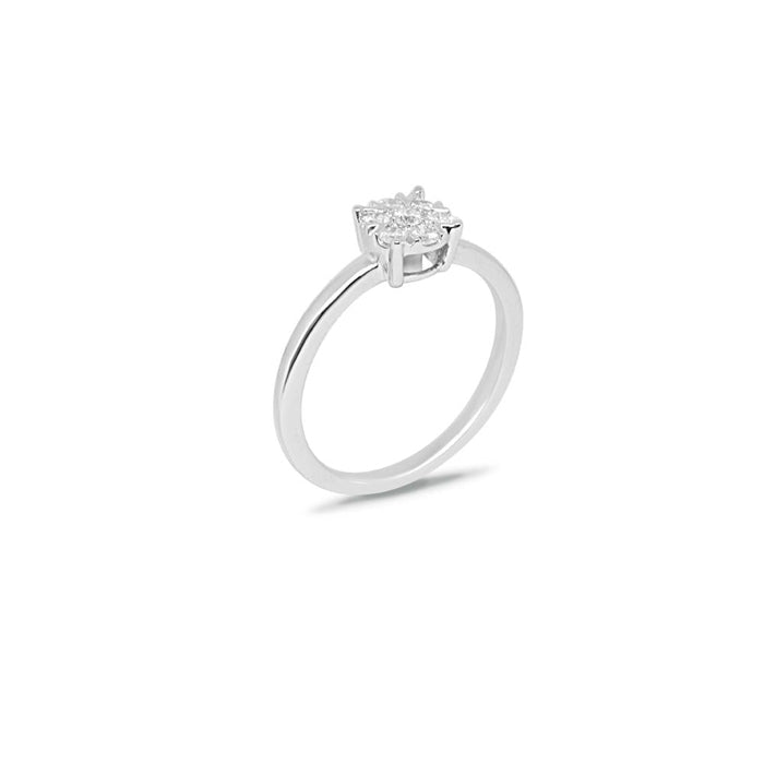 Alfieri & St. John - Anello Montatura Invisibile con Diamanti 027990057516