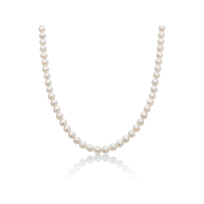 Collana Donna Miluna PCL4200V con perle bianche coltivate di acqua dolce 7-7,5 mm e chiusura in oro bianco 750